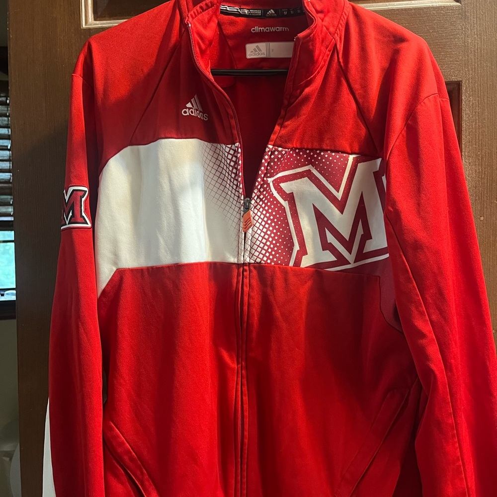 Miami Adidas Climawarm Red Jacket and matching track pants